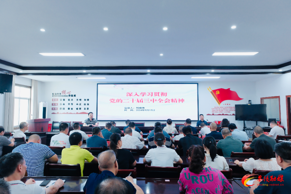茶陵县政协主席刘晓伟在洣江街道开展党的二十届三中全会精神宣讲