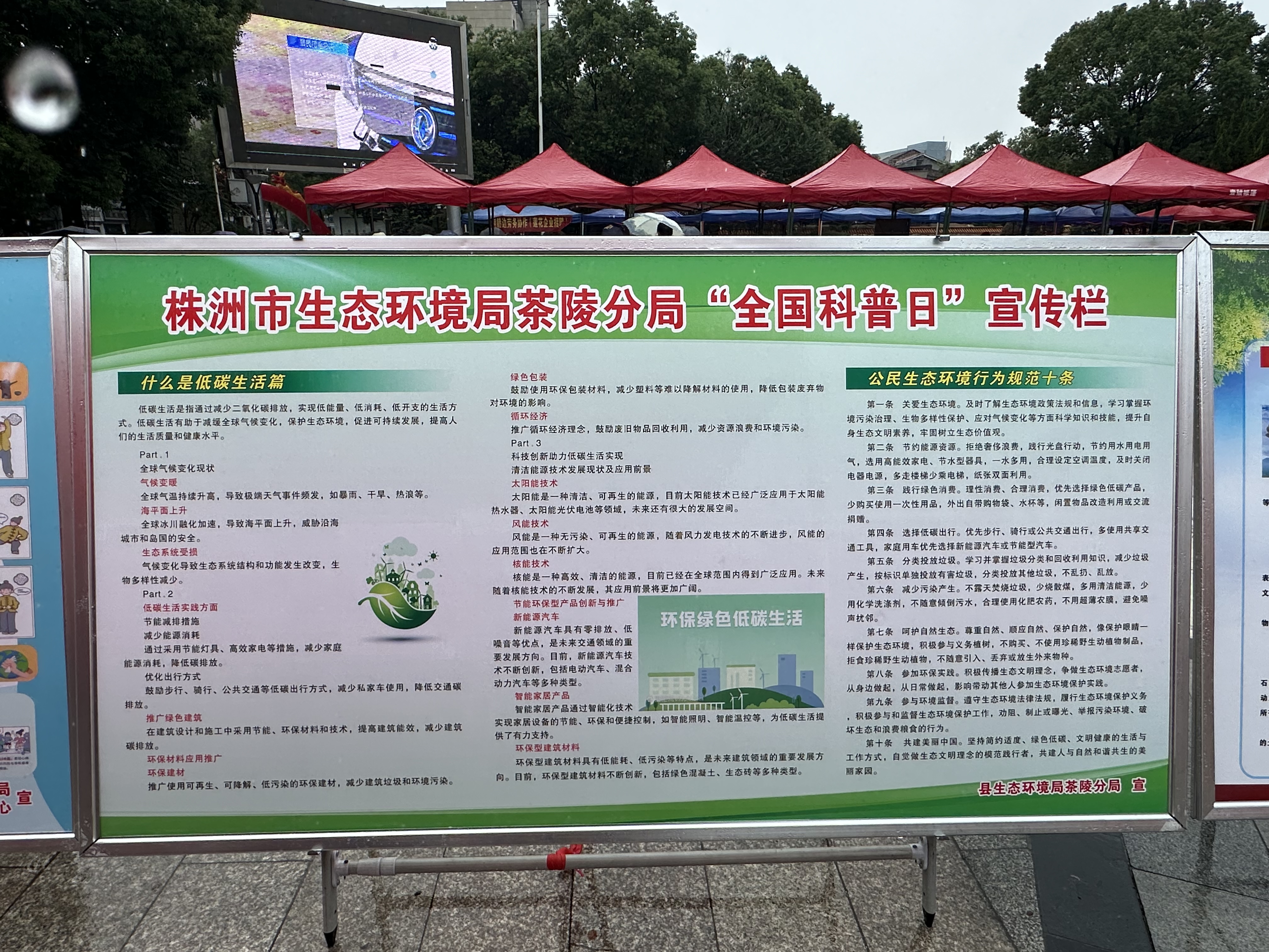 "全国科普日"株洲市生态环境局茶陵分局开展宣传活动