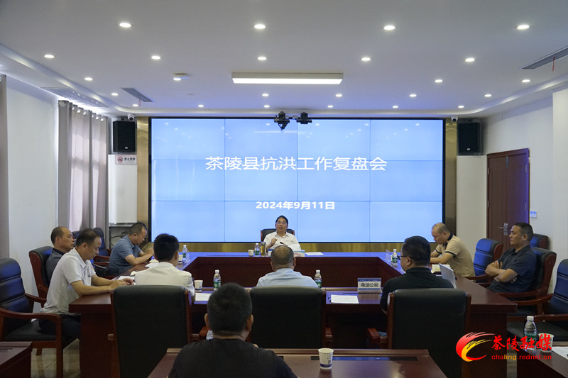 邓元连主持召开茶陵县抗洪工作复盘会