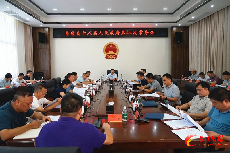杨红兵主持召开茶陵县十八届人民政府第44次常务会议