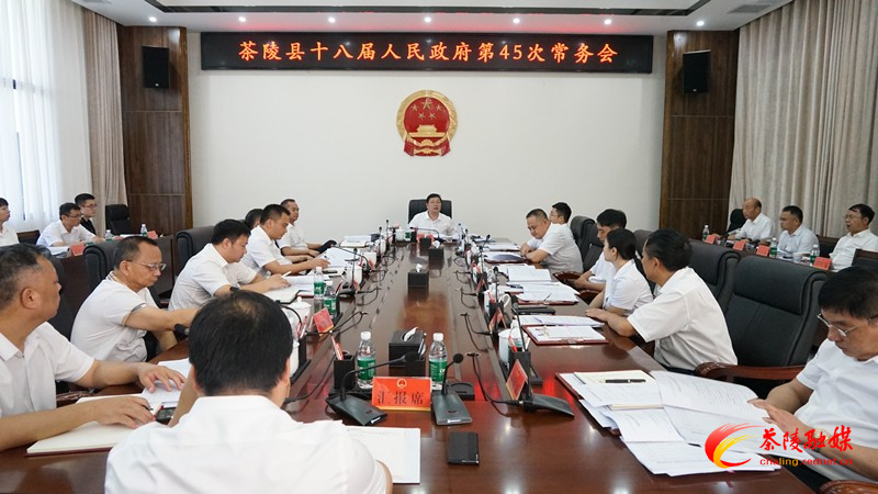 杨红兵主持召开茶陵县十八届人民政府第45次常务会议