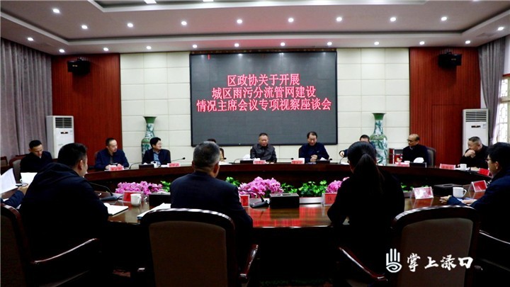 渌口区政协主席会议专项视察城区雨污分流管网建设情况