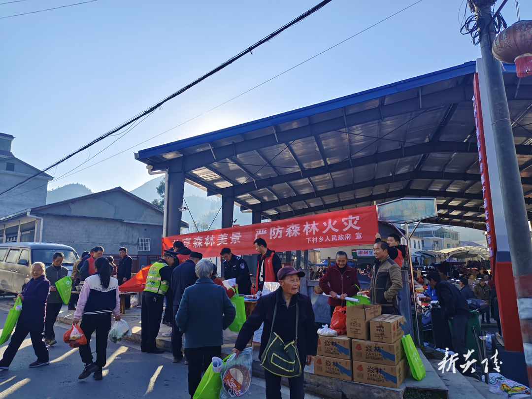 下村乡开展赶集日森林防火宣传活动