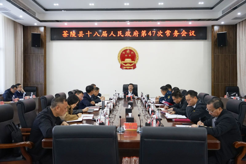 杨红兵主持召开茶陵县十八届人民政府第47次常务会议