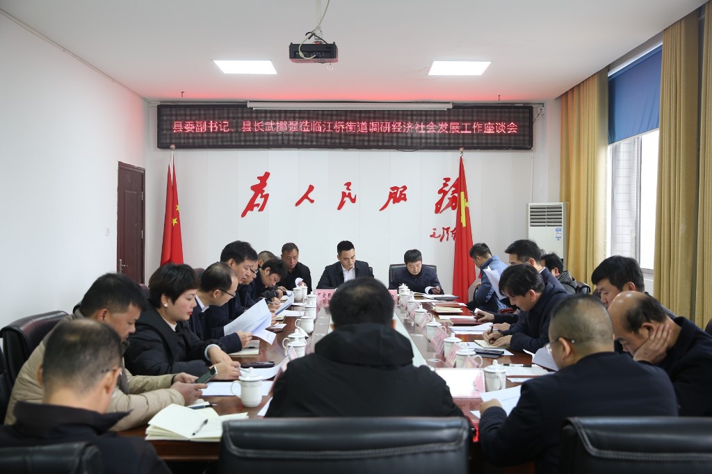 武挪强调研江桥街道经济社会发展情况
