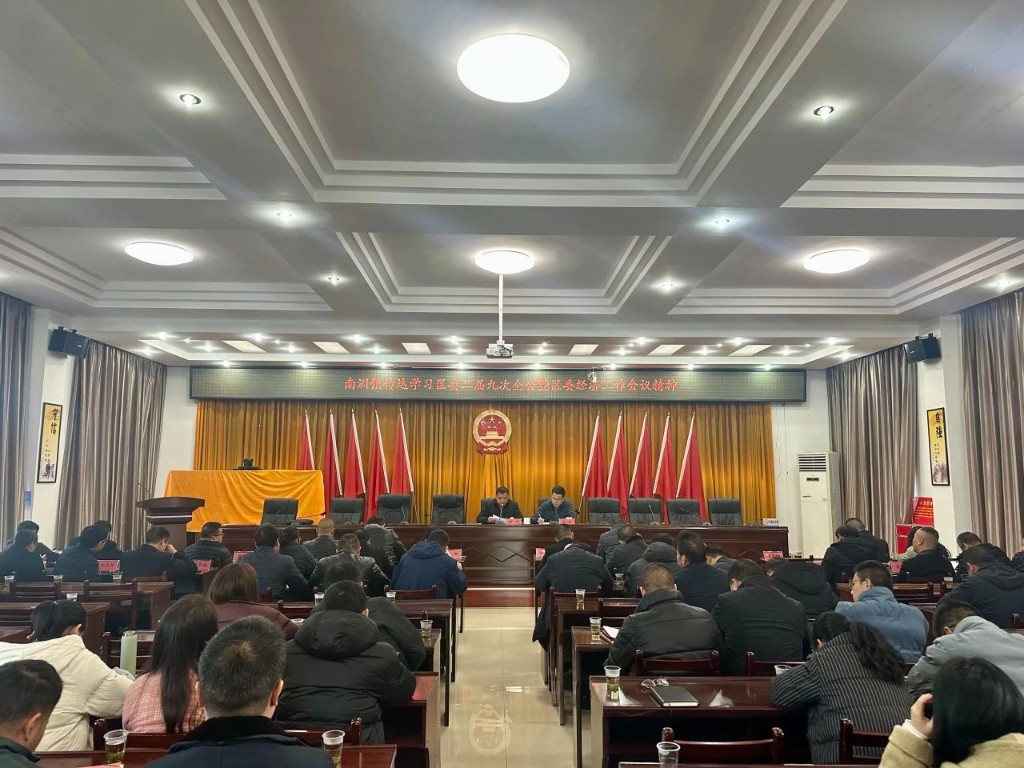 南洲镇传达学习区委二届九次全会暨区委经济工作会议精神