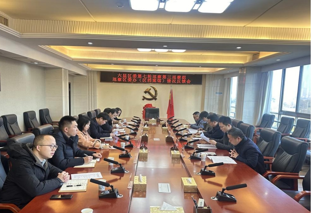 六届区委第七轮巡察第三巡察组巡察区委办（区档案馆）情况反馈会召开