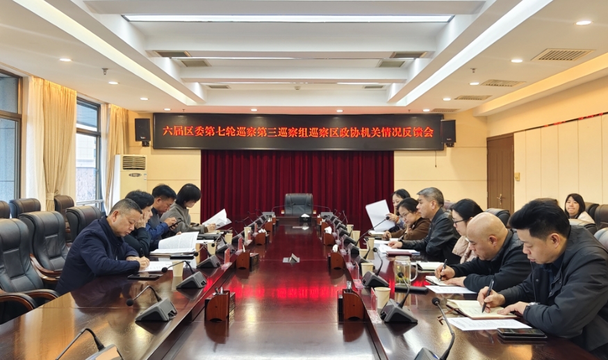 六届区委第七轮巡察第三巡察组巡察区政协机关反馈会召开