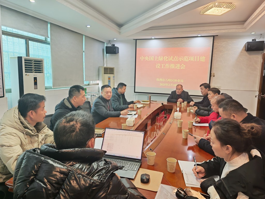 石峰区林业局组织召开中央国土绿化试点示范项目推进会