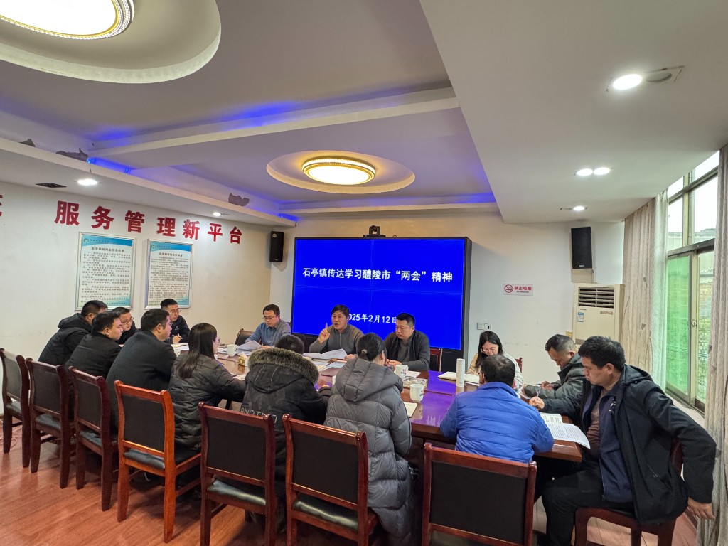学精神、抓落实、促发展——石亭镇传达学习醴陵市两会精神