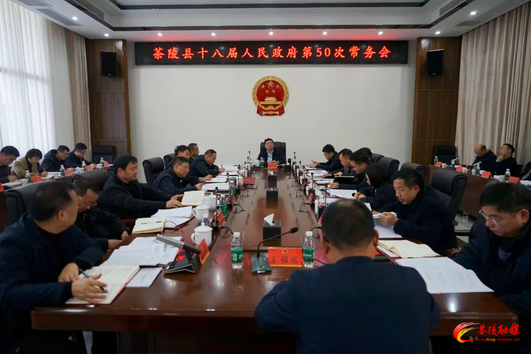 杨红兵主持召开茶陵县十八届人民政府第50次常务会议