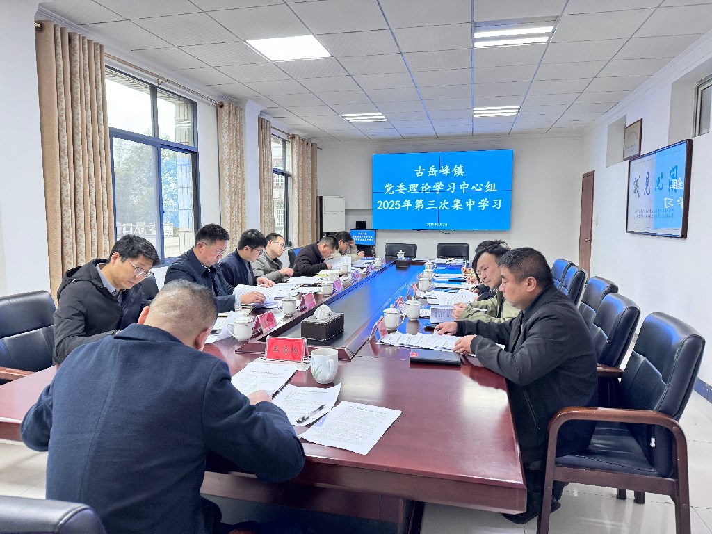 古岳峰镇党委理论学习中心组召开2025年第三次学习会议