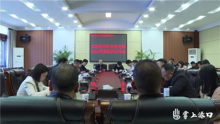 赖晓智参加区政府办机关党支部2024年度组织生活会