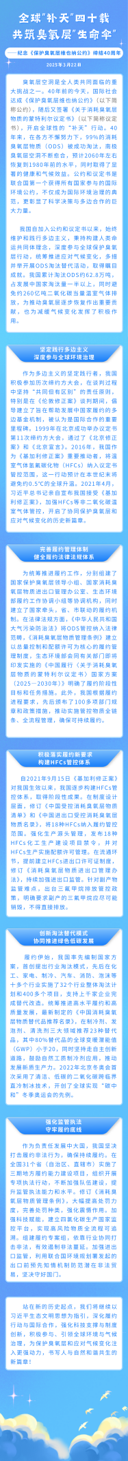 "补天"四十载，共筑臭氧层"生命伞"