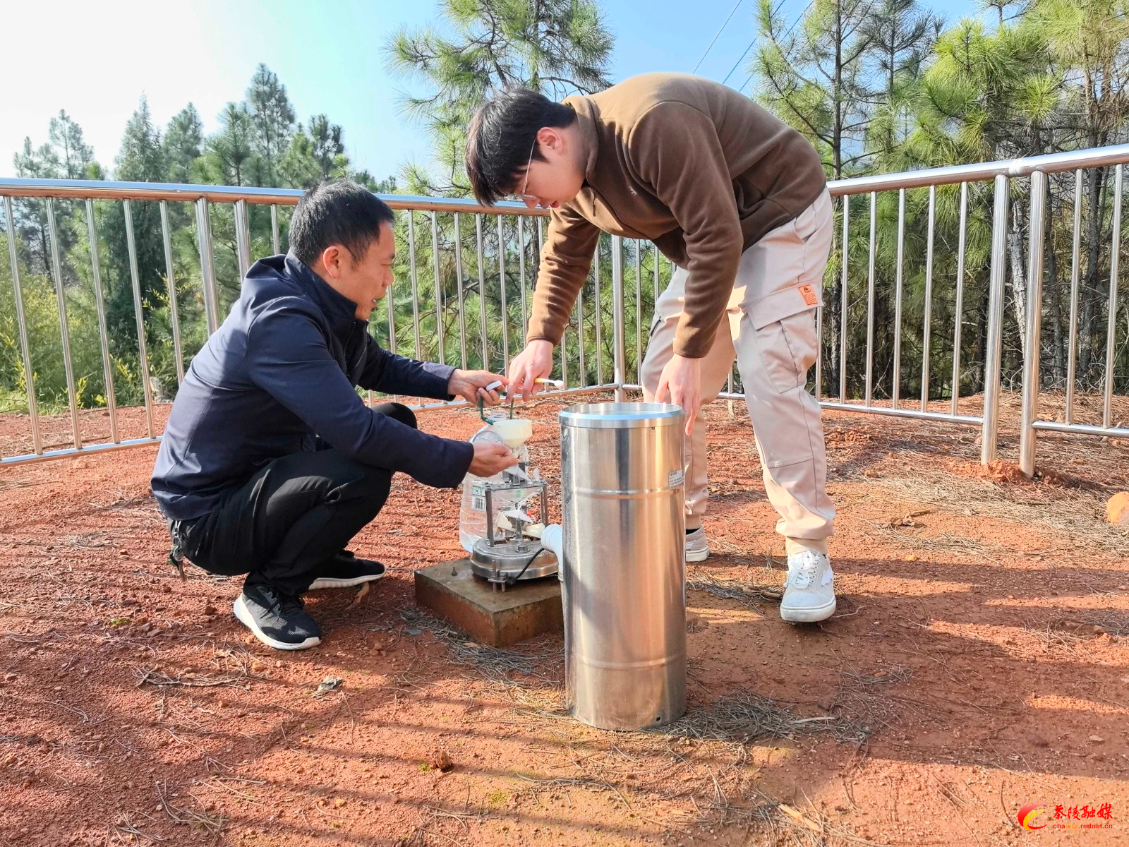 茶陵开展区域气象站汛前巡检工作
