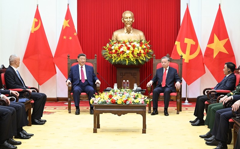 习近平同越共中央总书记苏林举行会谈