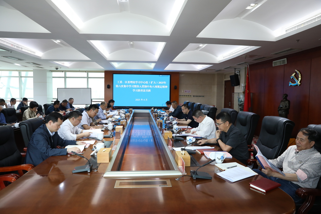 工委、区委理论学习中心组（扩大）开展2025年第六次集中学习暨深入贯彻中央八项规定精神学习教育读书班