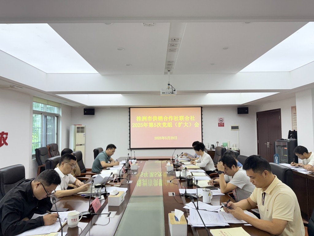 市供销社召开2025年 第5次党组(扩大)会议