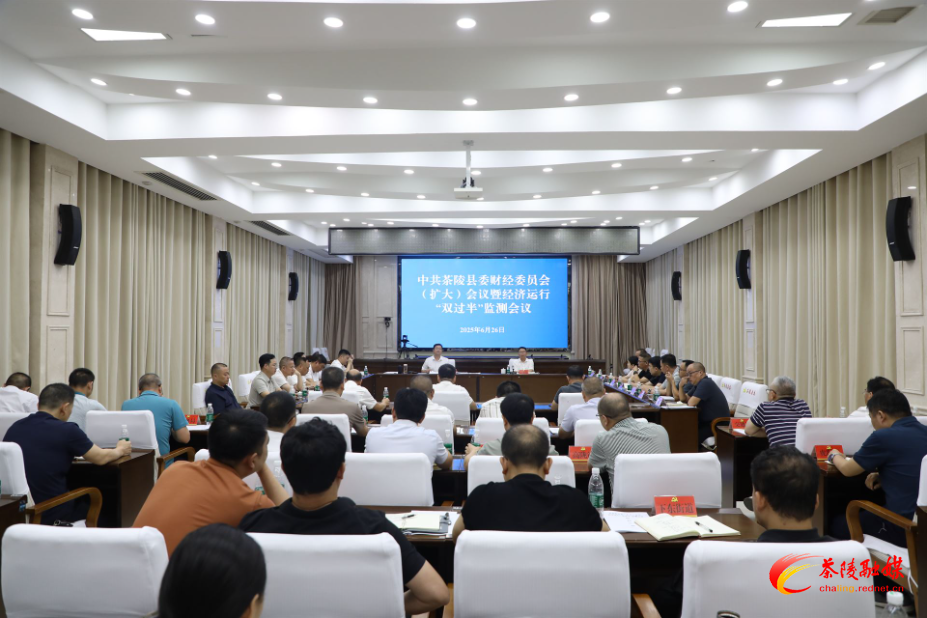 中共茶陵县委财经委员会（扩大）会议暨经济运行“双过半”监测会召开