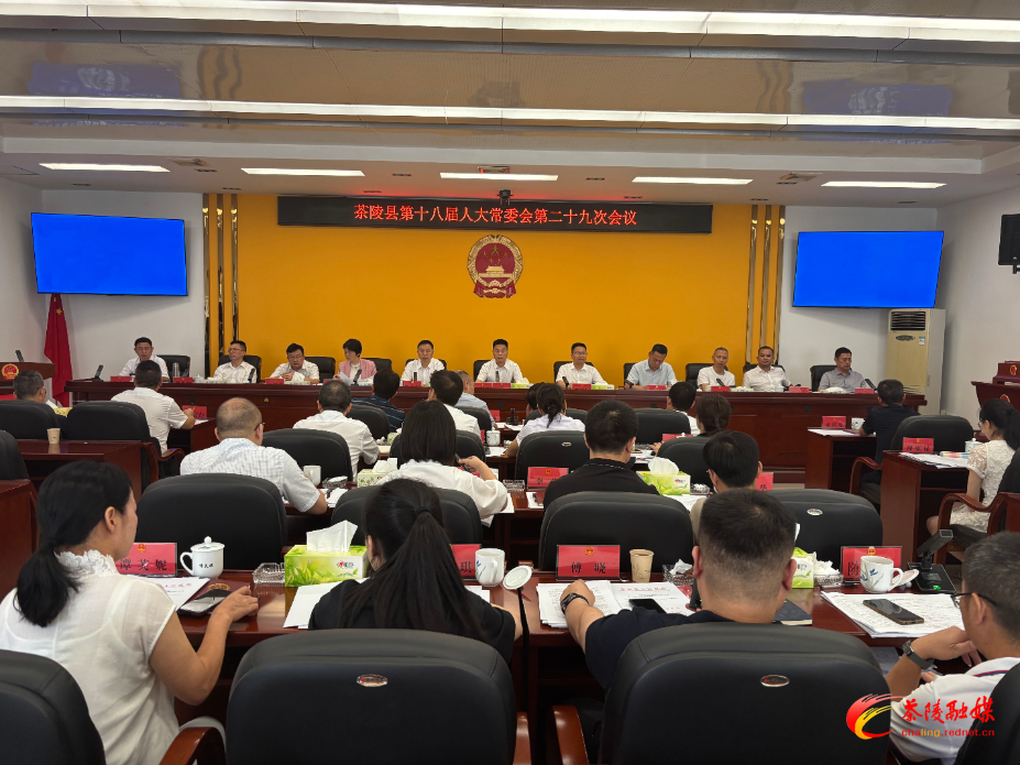茶陵县第十八届人大常委会第二十九次会议召开