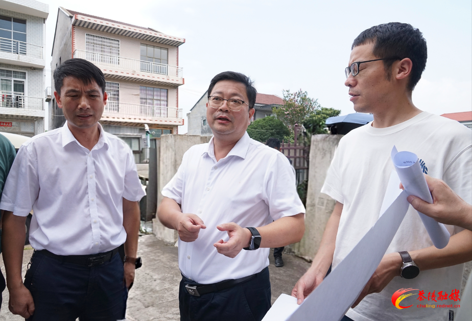 株洲市人大茶陵代表团第二小组视察调研S205茶陵县城至舲舫公路建设情况