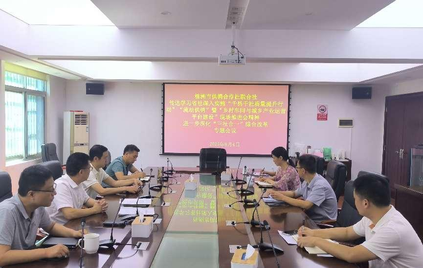 学习贯彻省社三项重点工作会议精神 ,进一步深化农村“三社合一”综合改革