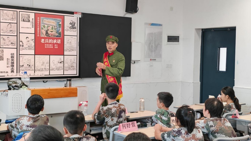 株洲天元：参战老兵进校园 红色故事育新人