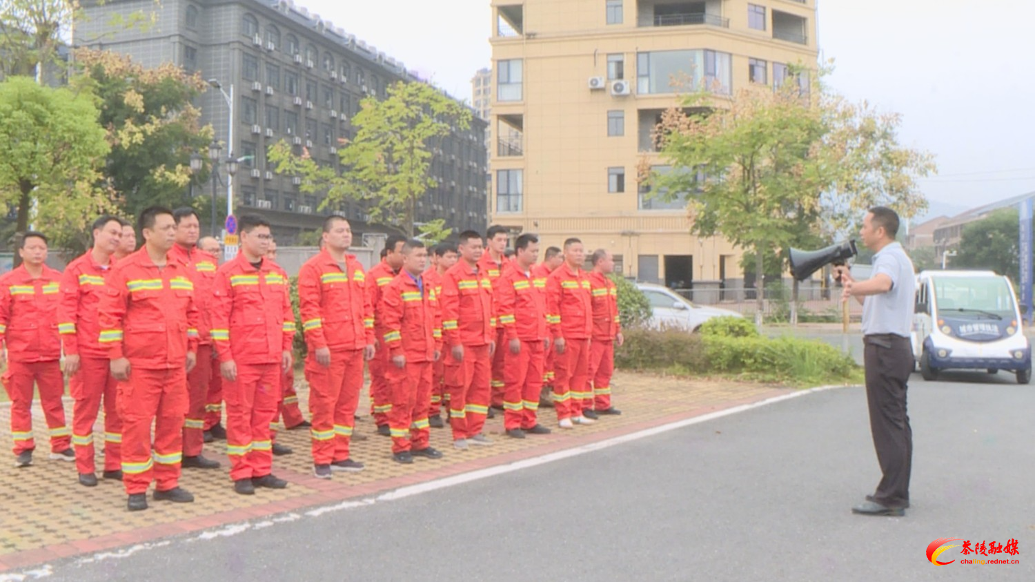 县城管局开展城市公园绿地火灾应急演练