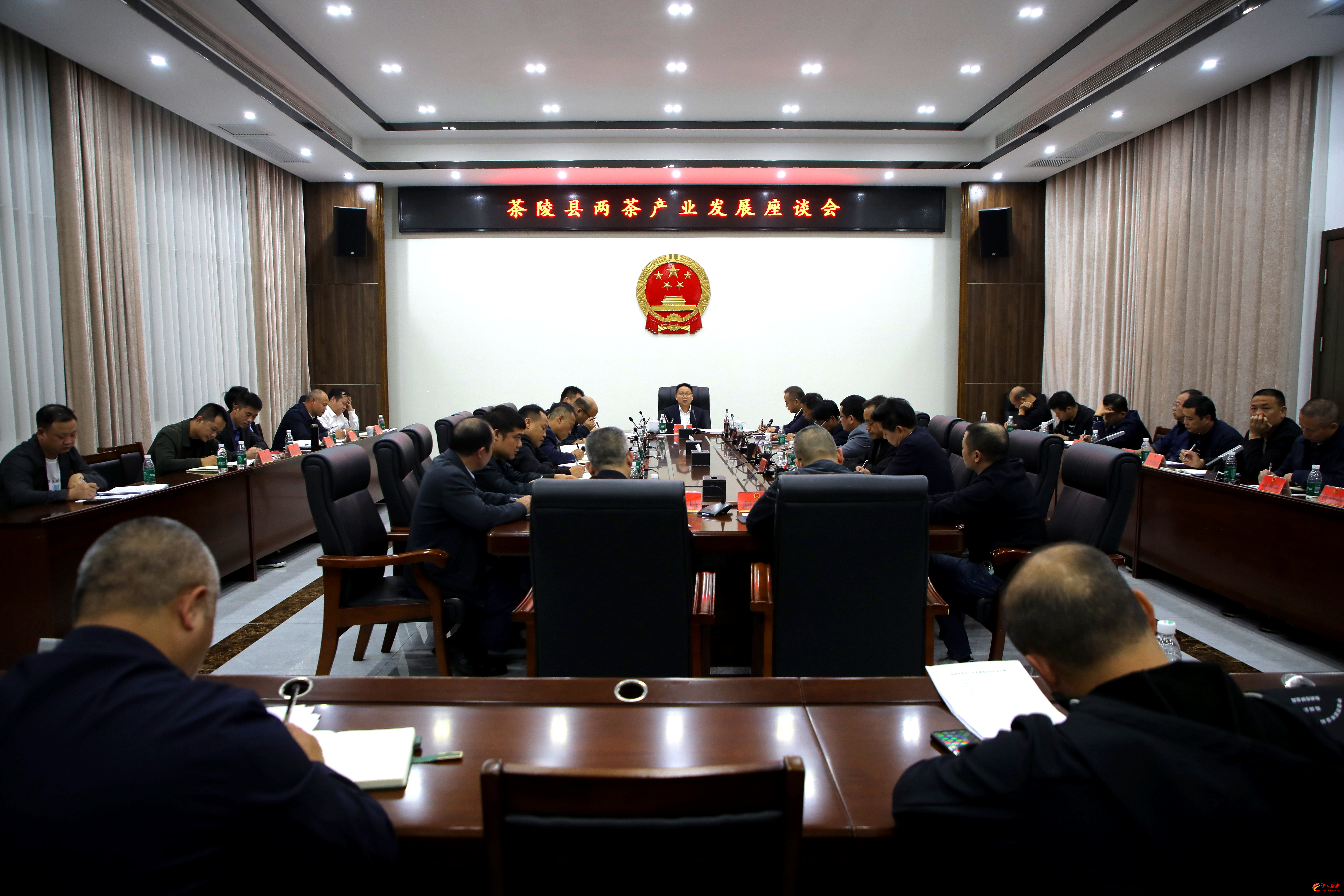 朱毅强主持召开茶陵县两茶产业发展座谈会