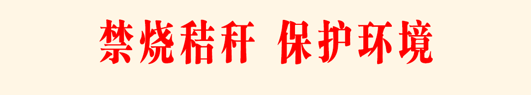 自觉做好秸秆禁烧 共同守护蓝天净土