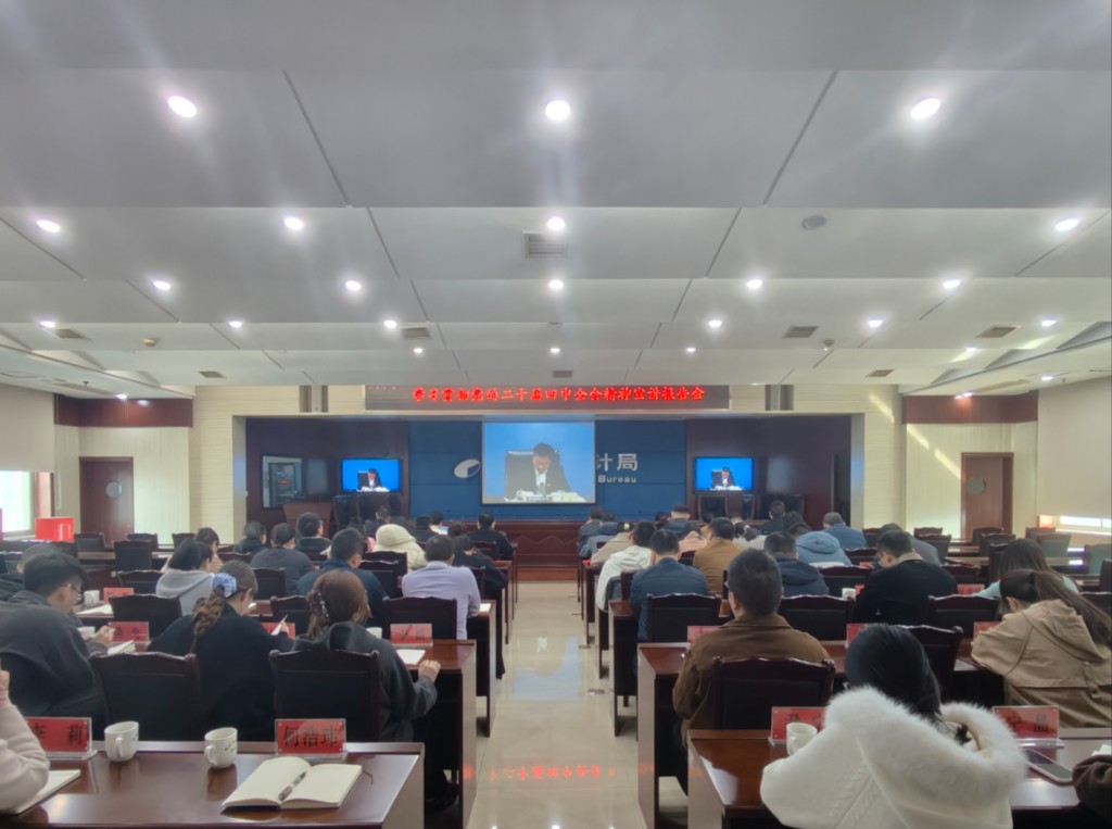株洲市统计局集中收看国家统计局学习贯彻党的二十届四中全会精神宣讲报告会