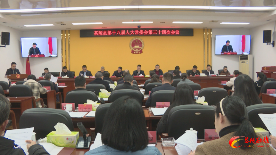 茶陵县第十八届人民代表大会常务委员会第三十四次会议召开