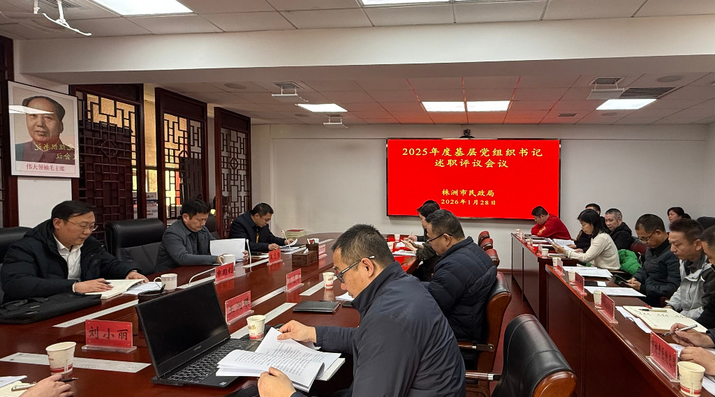 株洲市民政局召开2025年度基层党组织书记述职评议会议
