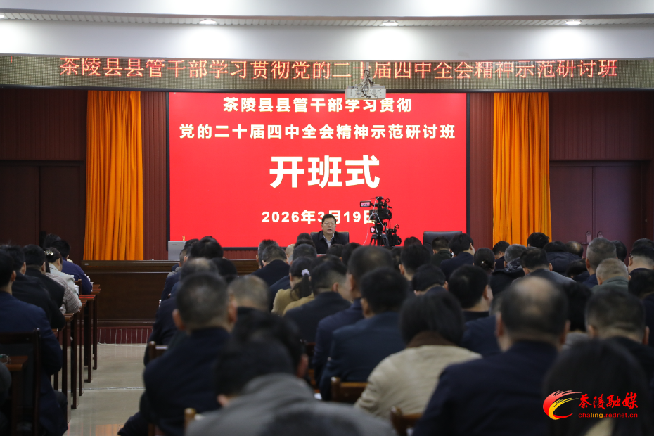 茶陵县县管干部学习贯彻党的二十届四中全会精神示范研讨班开班