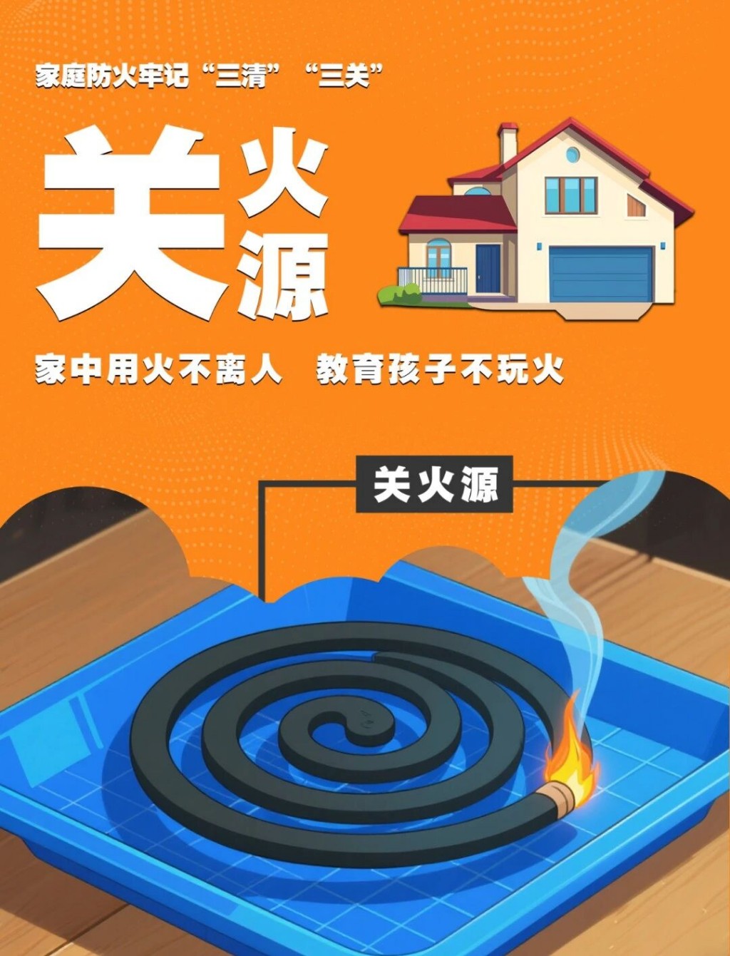 夏季高温，家庭防火“三清三关”要记牢！