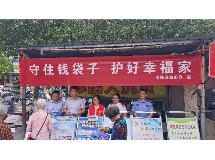 炎陵县公安局联合开展“守住钱袋子·护好幸福家”宣传活动