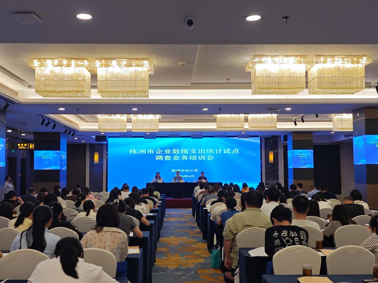 株洲市统计局召开企业数据支出统计试点调查业务培训会