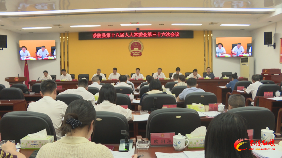 茶陵县第十八届人民代表大会常务委员会第三十六次会议召开