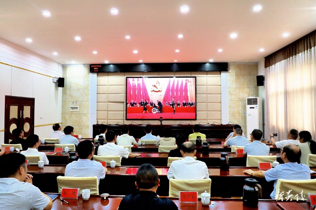 炎陵各界集中观看庆祝中国共产党成立105周年大会