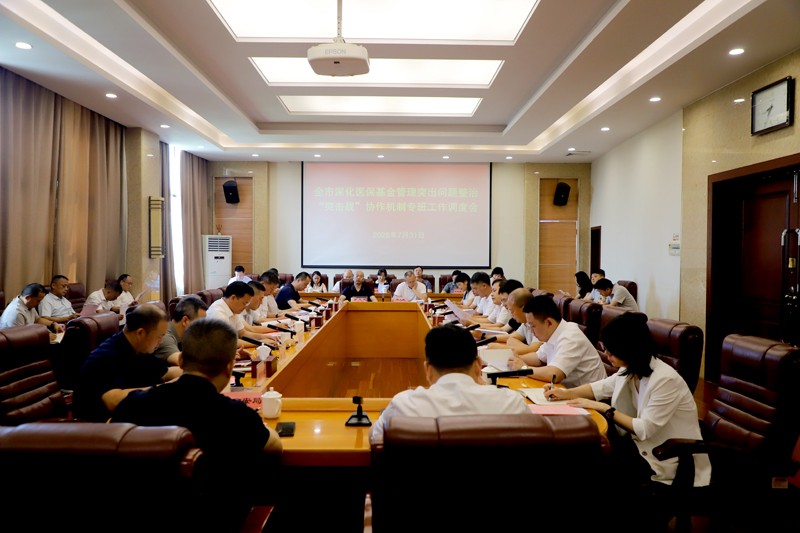 全市深化医保基金管理突出问题整治“突击战”协作机制专班工作调度会议召开