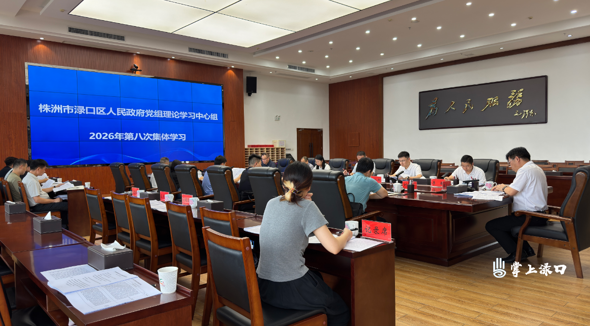 渌口区人民政府党组理论学习中心组举行2026年第八次集体学习