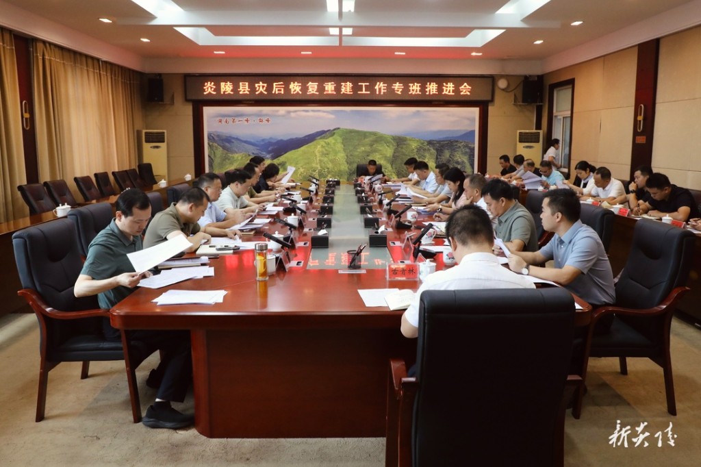 夏胜利主持召开炎陵县“沙德尔”台风灾后恢复重建工作专班推进会议