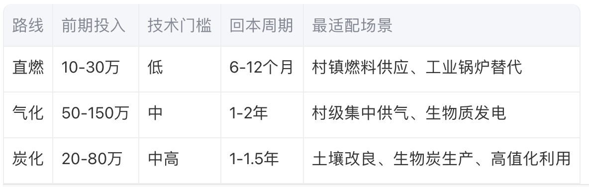 生物质能怎么用？秸秆直燃、气化、炭化三条路线一次讲透