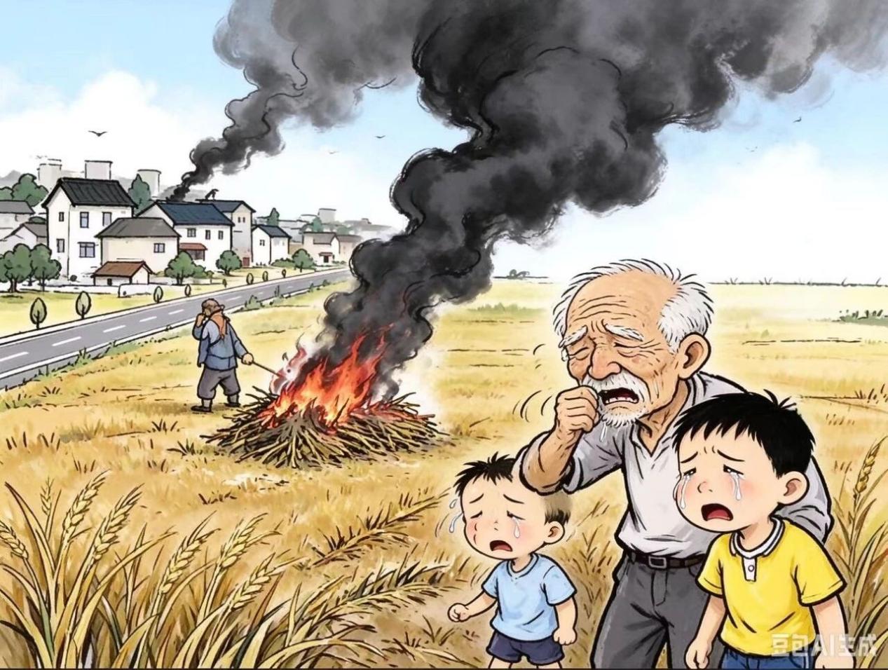 禁烧秸秆，安全相伴